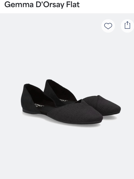 Toms Shoes - Tom’s Gemma D’Orsay Black Flat Size 9.5 NWT